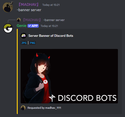 Banner Server Command Preview