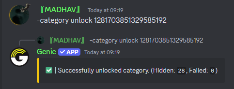 Category Unlock Command Preview