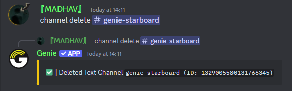 Channel Delete Command Preview