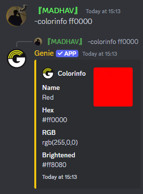 Colorinfo Command Preview