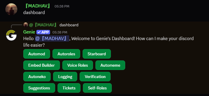 Dashboard Command Preview