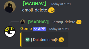 Emoji Delete Command Preview