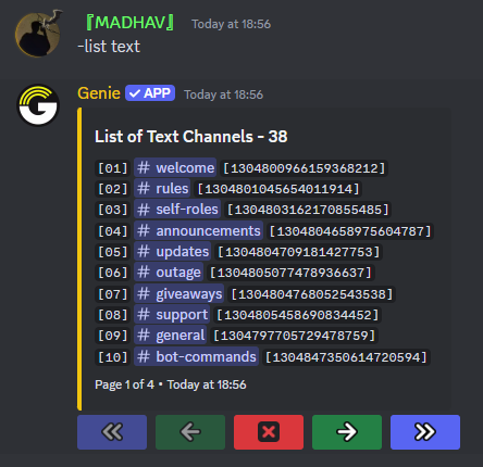 List text Command Preview