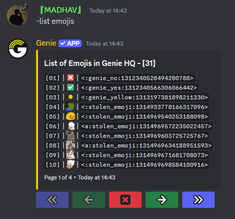 List emojis Command Preview