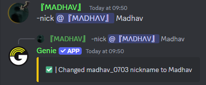 Nick Command Preview