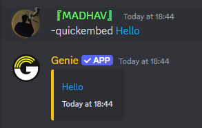 Quickembed Command Preview