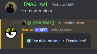 Reminder Clear Command Preview
