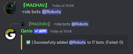 Role Bots Command Preview