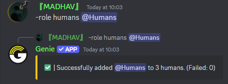 Role Humans Command Preview