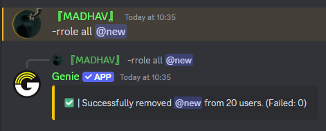 Rrole All Command Preview