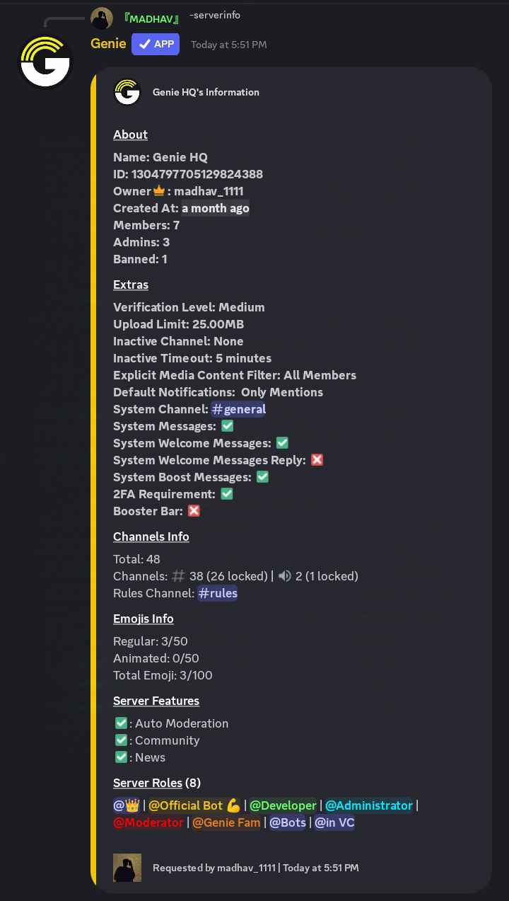 Serverinfo Command Preview