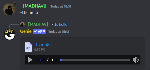 TTS Command Preview