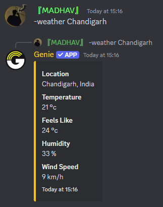 Weather Command Preview